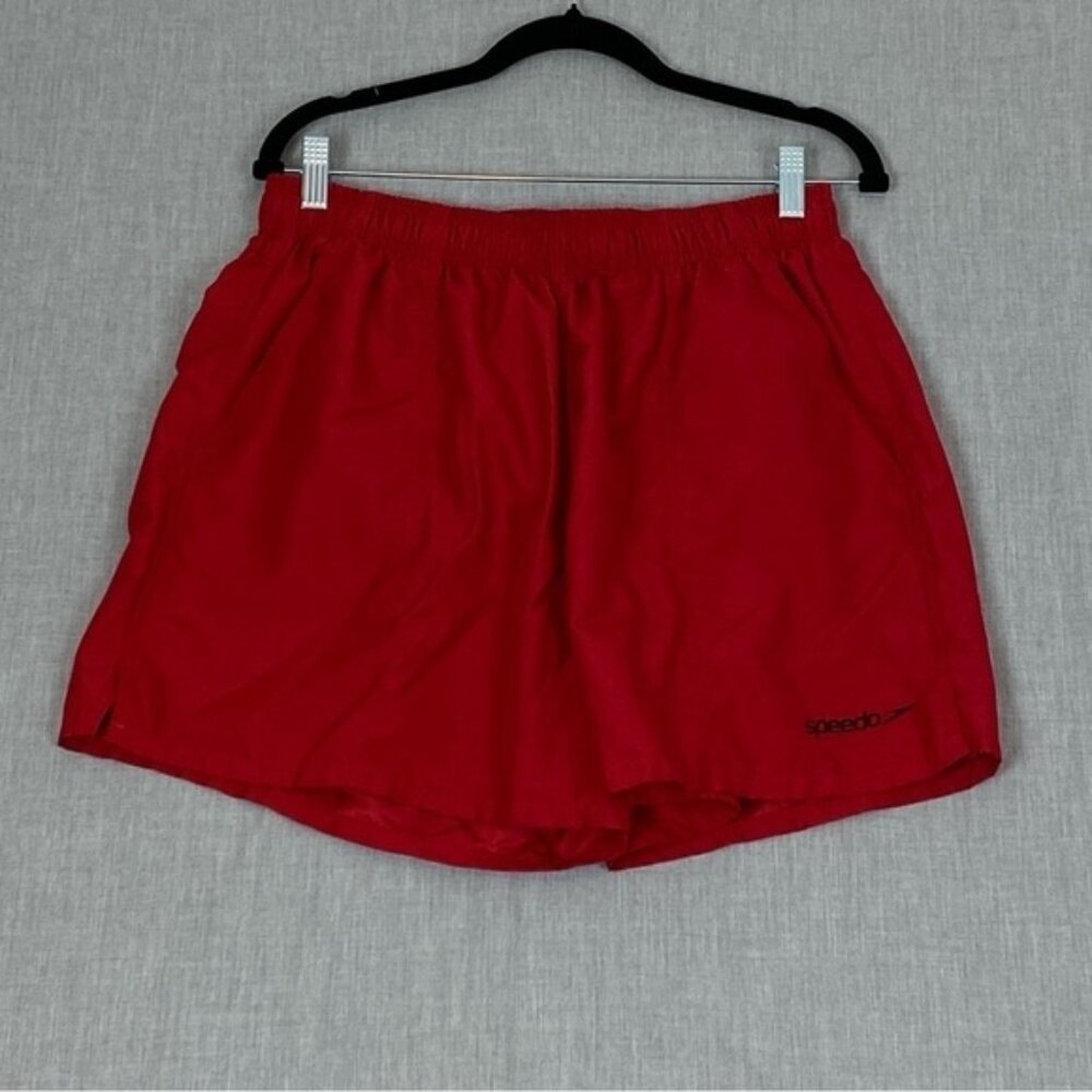 Speedo Swim Trunks Shorts Mens Large Mesh Insert Elastic Drawstring Waist